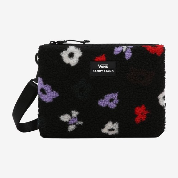 Vans Handbags - SANDY LIANG X VANS SHERPA CROSSBODY PURSE BAG BLACK FLORAL CROSS BODY SMALL MINI